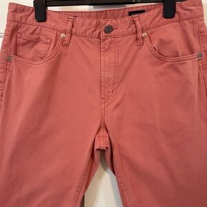 7 Diamonds Clifton Slim Straight 5 Pocket Chino Pant - 34x32 - Dusty Pink - EUC